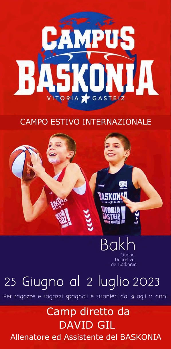 Camp di Mini basket Baskonia  Vitoria Spagna