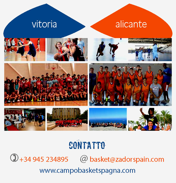 Iscrizione al campi estivi di basket in Spagna